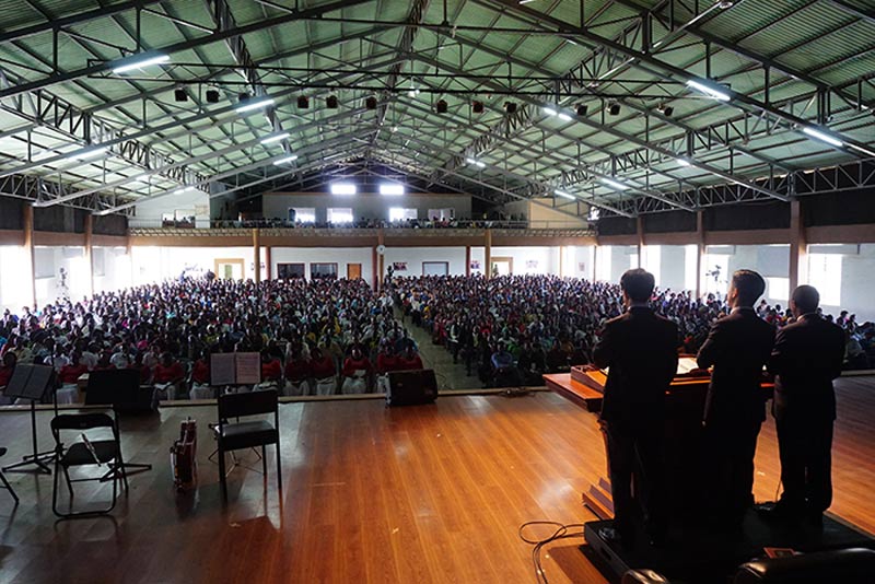 Sunday Service in the main service hall at Good News Mission Church Nairobi.